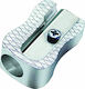 M+R Metallische elliptische Aluminium Metallisch Anspitzer Gray 1Stück