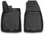 Novline Front Mats Tray Type 2pcs from Rubber for Ford Transit Courier Black