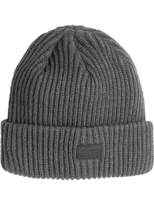 Funky Buddha Beanie Beanie with Rib Knit in Gray color