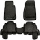 Novline Satz Vorder- und Hintermatten Wannenartig 4Stück aus TPE für Jeep Wrangler 2007 Schwarz