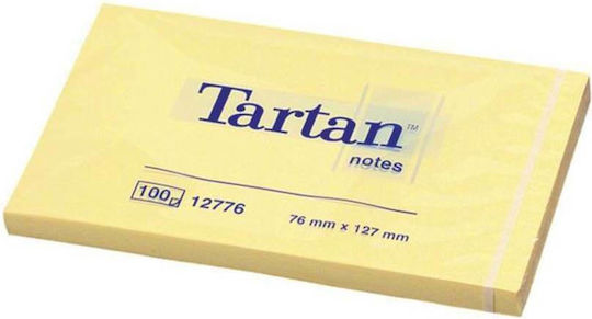 Tartan Autocolante Hârtii de Notițe 100 Foi Galbene 7.6x12.7buc