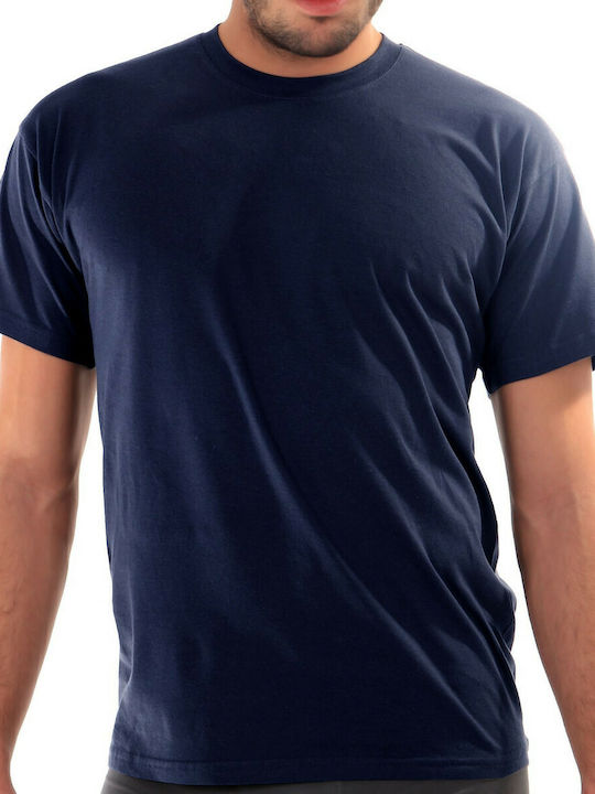 Apple Boxer 0410400 Men's Short Sleeve Undershirt Navy Blue