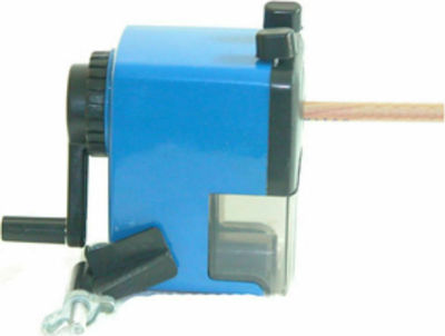 Metron Επιτραπέζια Plastic Pencil Sharpener Blue Hand Crank