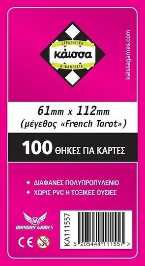 Kaissa Card Sleeves Tarot Size 100τμχ Clear
