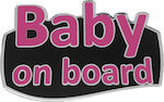 Race Axion Σήμα Baby on Board με Αυτοκόλλητο Ροζ