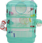 Pawhut Colivie Rozătoare Colivie pentru hamster cu 3 nivele 40.5x28x55 cm 40.5xx D51-062GN