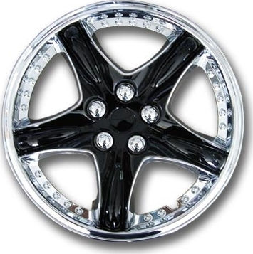 Auto Gs Car Hubcap Set 13" 4pcs Black