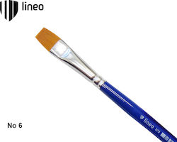 Lineo Νο. 6 Plaque Paint Brush Πινέλο Πλακέ Συνθετικό No6