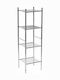 Aria Trade 98100102 Floor Bathroom Shelf Metallic with 4 Shelves 32x28x108cm