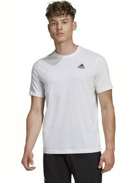 Adidas US Open 2 Αθλητικό Ανδρικό T-shirt Λευκό με Στάμπα