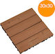 Lifetime Garden Πλακάκι για Δάπεδο Κήπου από Ξύλο 30x30εκ. Καφέ