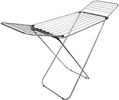 Estia Stainless Steel Folding Floor Clothes Drying Rack with Hanging Length 18m