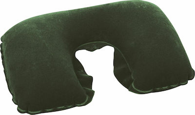 Bestway Flocked Air Neck Inflatable Travel Pillow 37x24x10cm Green