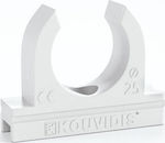 Kouvidis Medisol Στήριγμα Ηλεκτρολογικού Σωλήνα με Διάμετρο 20mm από Πλαστικό Μεσαίου Τύπου Λευκό 4144020