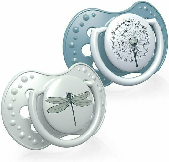 Lovi Baby Botanic Orthodontische Schnuller Silikon Grau für 6-18 Monate 2Stück