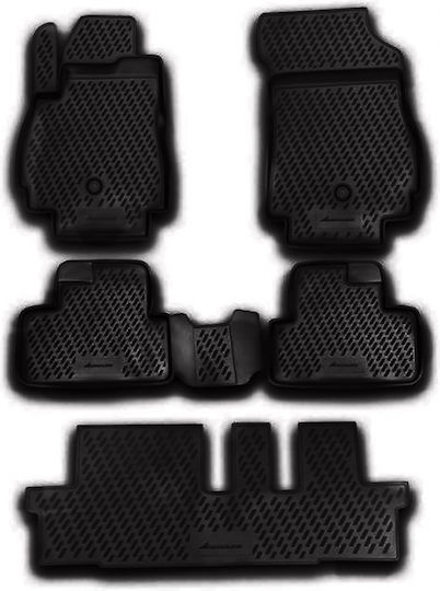 Novline Satz Vorder- und Hintermatten Wannenartig 5Stück aus TPE für Chevrolet Orlando 2011-2015 Schwarz