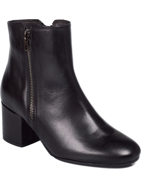 Mia Leather Women's Ankle Boots Black