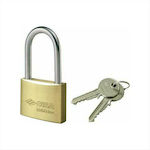 Cisa Steel Padlock Lengthened with Key Brass 40mm 1pcs