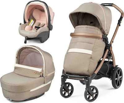Peg Perego New Book Modular SL 3 in 1 Adjustable 3 in 1 Baby Stroller Suitable for Newborn Mon Amour 02963BA36PL00