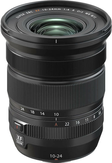 Fujifilm Crop Camera Lens XF 10-24mm f/4 R OIS WR Wide Angle Zoom for Fujifilm X Mount Black