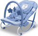 Asalvo Χειροκίνητο Relax Μωρού Baby Bouncer Bunny Light Blue για Παιδί έως 18kg