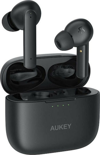 Aukey EP-N5 In ear Bluetooth хендсфри Слушалки с Устойчивост на Пот и Кутийка за Зареждане Черен