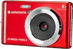 AgfaPhoto DC5200 Compact Φωτογραφική Μηχανή 21MP με Οθόνη 2.4" και Ανάλυση Video 1280 x 720 pixels Κόκκινη