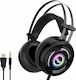 iPega PG-R008 Über Ohr Gaming-Headset mit Verbindung 3,5mm / USB Blau