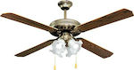 Evivak Ceiling Fan 130cm with Light Brown