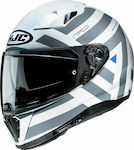 HJC I70 Watu MC10 White / Grey Κράνος Μηχανής Full Face 1500gr με Pinlock και Sunvisor