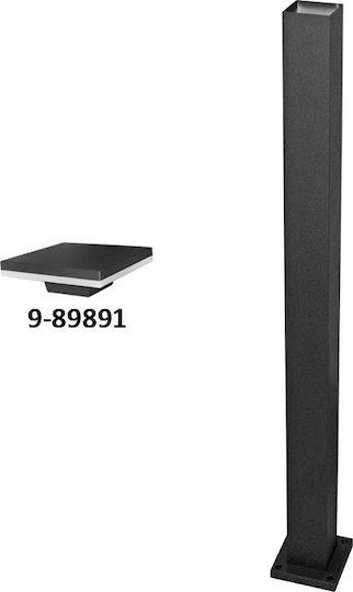 Adeleq Mounting Post for Lighting Fixtures made of Aluminum LED Square Column for Wall Sconce 9-89891 95cm Black Black 9-89909501