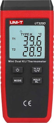 Uni-T UT320D Ψηφιακός Μετρητής Θερμοκρασίας με 2 Αισθητήρες