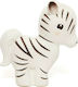 Petit Monkey Animal Natural Rubber Zebra with Sounds for 0++ Months