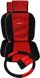 Autoline Seat Covers Set 2 Pieces Mat Acapulco Red / Black