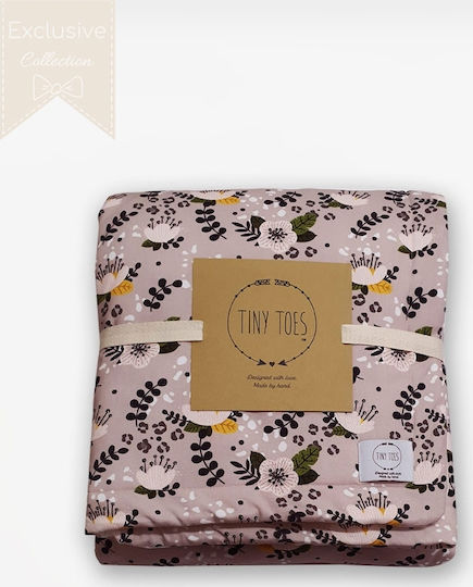 Tiny Toes Lotus Бебешка кувертюра Двулицево Памук тъмно розово 100x140см