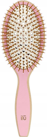 Ilu Bamboo Hairbrush Четка За коса Розов