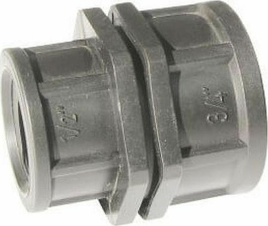 Palaplast 3352/0201 Μούφα με Θηλυκό-Θηλυκό Σπείρωμα 19x13mm