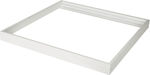 VK Lighting VK/04019/MF Stützrahmen für Leuchten aus Aluminium für LED Panel 60x60cm Weiß 63158-223123