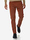 Pantaloni Chino cu Croială Slim Coniac
