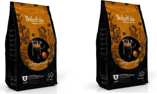 Dolce Vita Κάψουλες Espresso Gran Gusto Συμβατές με Μηχανή Dolce Gusto 16caps