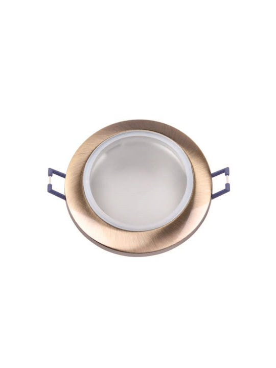 Elmark Spot Deckenleuchte für den Außenbereich GU5.3 12V in Gold Farbe 92627/AB