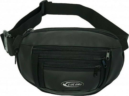 Colori Colori Militärische Tasche Taille aus Kunstleder Schwarz