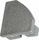 Adeleq Corner Cap for LED Strip Accessories Silber Ohne Loch für Aluminium Eckprofil 30-0574