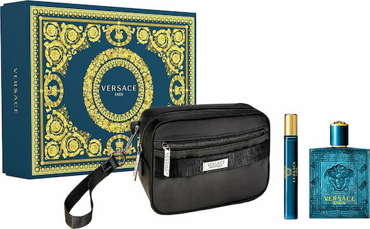 Versace Eros Pour Homme Men's Fragrance Set with Eau de Toilette 3 Pieces