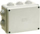 Eurolamp Elektroinstallationsdose für Außenmontage Verzweigung Wasserdicht IP65 (190x145x72mm) in Gray Farbe 151-31523