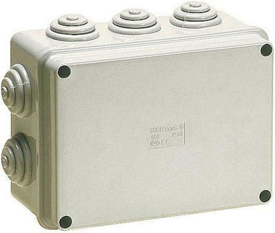 Eurolamp External Mount Electrical Box Branching Waterproof IP65 (190x145x72mm) in Gray Color 151-31523