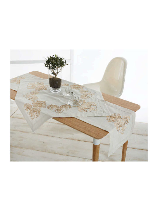 Whitegg Runner with Embroidery 18403 White 40x180cm