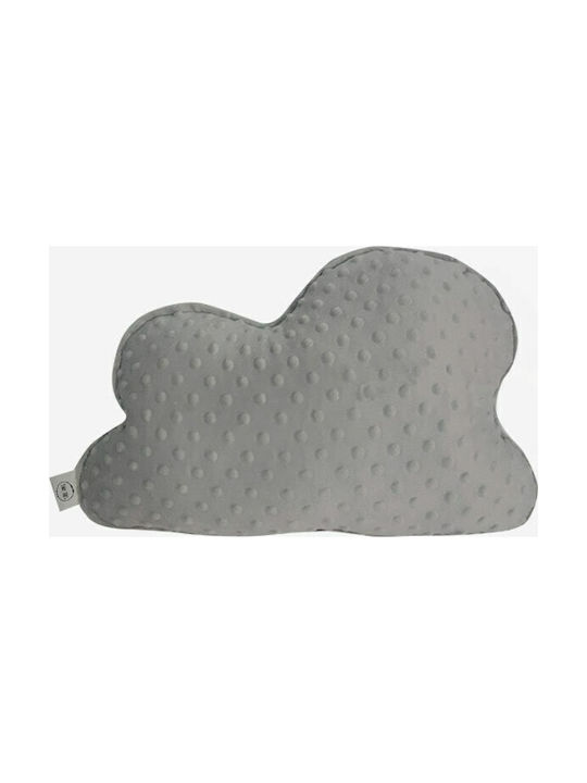 Decorative Velvet Pillow Grey Cloudy