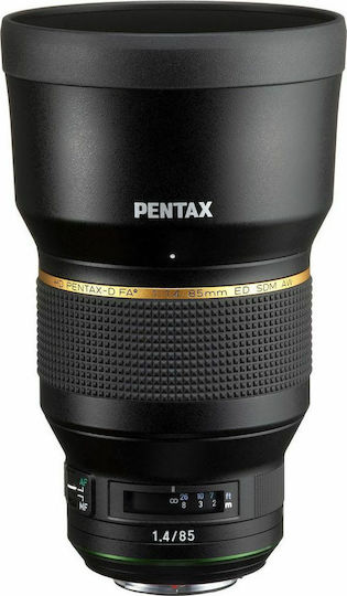 Pentax Crop Φωτογραφικός Φακός HD D FA 85mm F1.4 ED SDM AW Telephoto για Pentax K Mount Μαύρος