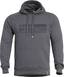 Pentagon Phaeton "Born For Action" Hoodie Sweatshirt in Gray color K09021-BA-17